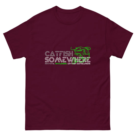 Catfish Somewhere Green Logo Men's T-Shirt