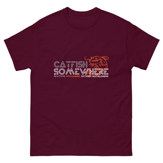 Catfish Somewhere Orange Logo Men's T-Shirt