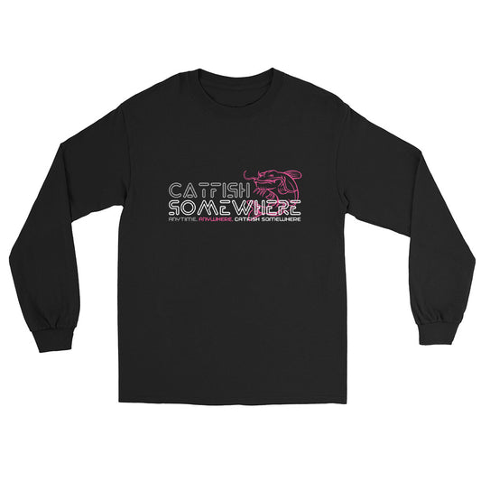 Catfish Somewhere Pink Logo Unisex Long Sleeve Shirt