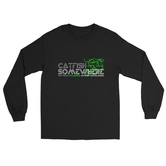 Catfish Somewhere Green Logo Unisex Long Sleeve Shirt