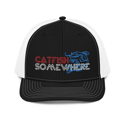 Red/White/Blue 2 Logo Richardson 112 Trucker Style Snap Back Hat