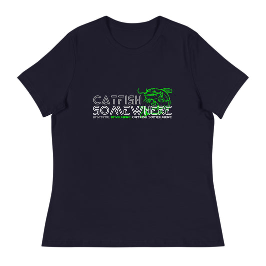 Catfish Somewhere Green Logo Women's T-Shirt